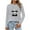 Gray, variant on QUNYINEY Cow Print Shirts for Women Long Sleeve Crew Neck Casual Red Tops Loose Drop Shoulder Pullover T-Shirts Women's Tops