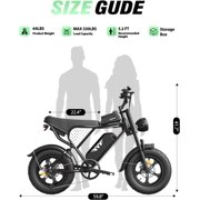Electric Bike for Adults,Peak 1500W,Max28Mph & 80 Miles Electric Bicycle,48V 25Ah Full Suspension & Disc Brakes 16Fat Tire E-Bike