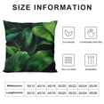 thumbnail image 5 of BCIIG Green Plant Leaves Pillow Covers Short Plush Home Decor 12x12in, 5 of 5