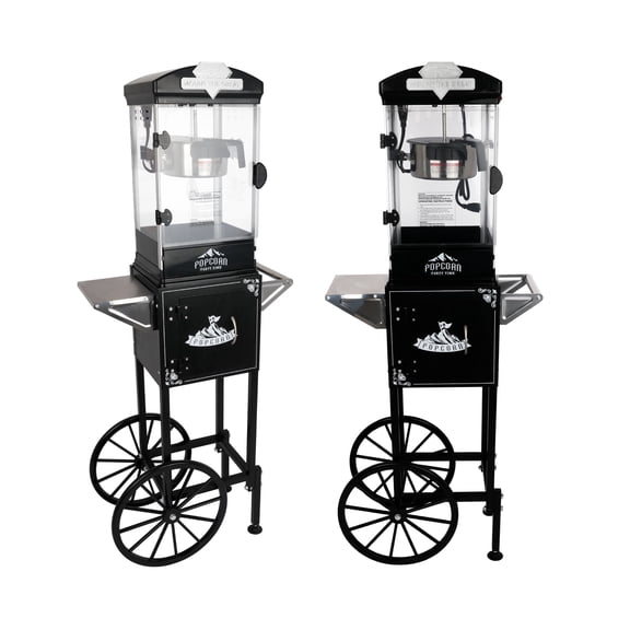 10oz Commercial Popcorn Machine With Easy Detach Kettle, Movie Theater Style PopcornMachine Cart Makes, Popcorn Maker Machine With Wheels For Home And Commercial Use, Fmaily, Movie Theaters