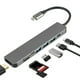 thumbnail image 4 of Hub USB C, Carcasa De aleación De Aluminio Transferencia De Datos De Alta Velocidad Adaptador Ethernet A USB Carga Rápida Multipuerto 7 En 1 Para Televisores Para Monitores Para, 4 of 7