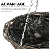 cone shaped planter,2Pcs Pointed Hanging Flower Basket Woven Hanging Flower Arrangement Basket