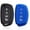 black and blue, variant on Dobrev 4 Buttons Silicone Case Protector Key Fob Cover Smart Car Remote Holder for for Hyundai Sonata Santa Fe Tucson XL IX35 XL IX45 Remote Flip Key (Purple)