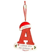 YUEHAO Hangs Personalized Christmas 26 Letter Ornaments Personalized Christmas Letter Decorations Christmas Tree Pendan A