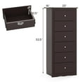 thumbnail image 4 of Giantex 6 Dresser Chest, Free Standing Wooden Storage Cabinet, Tall Dresser Clothes Organizer, Brown, 4 of 9