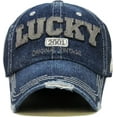 thumbnail image 2 of Lucky Denim Vintage Distressed Baseball Cap Dad Hat, 2 of 3