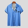 thumbnail image 2 of Camisas de Manga Larga para Hombres Blusa Cómoda de Cuello de Impresión, Camisa Casual de Poliéster para Uso Diario, de Fiesta Y de Primavera de Verano, 2 of 4