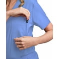 thumbnail image 4 of Green Town Scrubs for Women - Tuck-In V-Neck Scrub Top, Stretch Fabric, Lightweight, Easy Care, 4 of 7