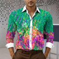 thumbnail image 1 of Camisa de solapa de manga larga para hombre, de moda, de negocios, a rayas, a cuadros, suave, cómoda, ligera, informal, nuevo estilo S--6XL, 1 of 6