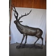 thumbnail image 2 of Nifao Lifesize And Incredibly Detailed Reindeer Bronze Statue – Garden Outdoor Decor Sculpture, 75"L x 50"W x 85"H, 2 of 10