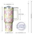 thumbnail image 3 of 40oz Travel Donuts Tumblers Vacuum Insulated Leak Proof Donuts Tumbler Handle Flip Straw Lid Lids Straws, 3 of 5