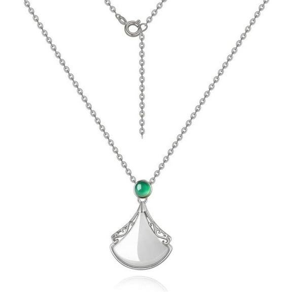 Stunning 14K Gold Natural Jade Necklace - Perfect Birthday and Mother's Day Gift for Mom, Wife and Girlfriend