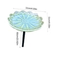 thumbnail image 3 of Bird Bath for Outside,Ceramics Bee Watering Station Bowl with Metal Stake,Flower Shaped Bee Bath for Garden,Yard & Lawn Decor,Green, 3 of 7