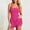 Hot Pink, variant on Athletic Dress for Women Mini U Neck Sleeveless Built in Shorts Tennis Golf Graduation Athletic Dress Side Slit Golf Active Athletic Summer Dress In Bra