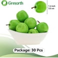 thumbnail image 3 of 30pcs Mini Artificial Green Apple Decoration Fake Fruit Home Party Kitchen Food Toy Display - 3.5 cm, 3 of 3