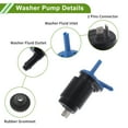 thumbnail image 5 of Unique Bargains Windshield Washer Pump with Grommet for OPEL CORSA B (1993-2002) Front Washer Fluid Pump Windshield Wiper Pump No.1450175/1450162 Black Blue 1 Pcs, 5 of 7