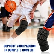 (2 Pack) 1 Pair Elastic Knee Brace Compression Bandage Straps Wraps Support for Legs Pain Relief Knee Pad Sleeve for Women Men Running Basketball Tennis Soccer Football