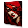 thumbnail image 2 of Designart "Radiant Cubic Ruby Portrait" Fashion Woman Wall Art Prints, 2 of 7