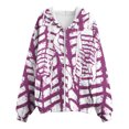 thumbnail image 4 of Fashion Plus Size Pullover Hoodie for Womens Zip Up Stripe Pockets Zipper Long Sleeved Regular Top Hooded Sweatshirts Coat Outwear, 4 of 5