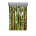 thumbnail image 2 of National Parks Bedding Set with Sheet & Covers, View of Tree Branches in Scenic Springtime Conifers Sequoia Art Prints, Printed Bedroom Decor 2 Shams, 4 Sizes, Green Brown, by Ambesonne, 2 of 3