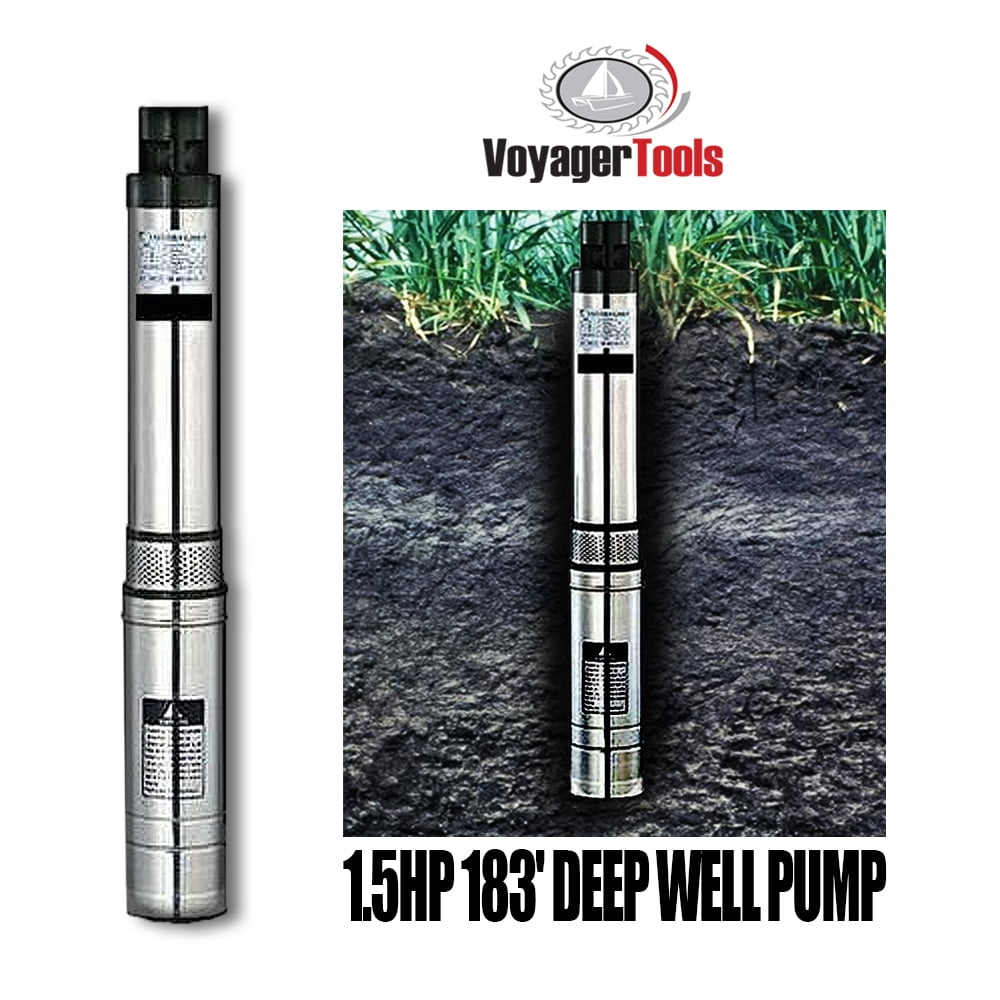 Voyager Tools Deep Well Pump 1.5HP Water Supply