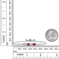 thumbnail image 4 of Gem Stone King 925 Silver and 10K Yellow Gold White Lab Grown Diamond and Red Ruby Bracelet for Women | 2.12 Cttw | Gemstone April Birthstone | Round 5MM | Fully Adjustable 9 inch, 4 of 5