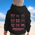 thumbnail image 4 of Kiijoy Hoodies for Girls Bow Print Hooded Sweatshirt Soft Long Sleeved Pullover Hoodie, 4 of 4