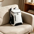 thumbnail image 6 of Gym Backpack,Waterproof Backpack With Shoe Compartment,19"×13"Large Capacity Sports Travel Backpack Lightweight Fitness Bag With Laptop Sleeve.White, 6 of 7