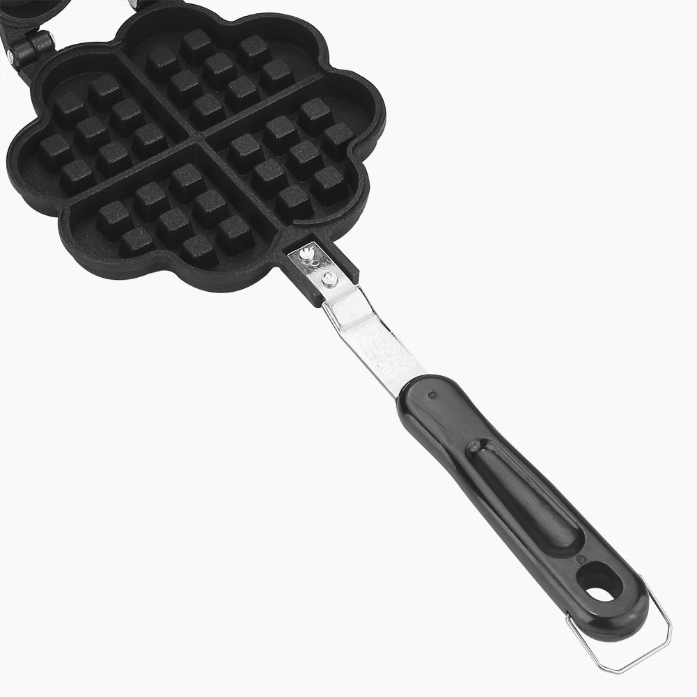 Tebru Waffle Maker, Waffle Mould, Heart Shape Household Kitchen Gas NonStick Waffle Maker Pan