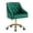 Green, variant on Velvet Office Swivel Chair, Vanity Fabric Desk Pretty Fancy Gold Office Chairs for Girls, 360°Swivel Height Adjustable Reception Chair (Navyblue)