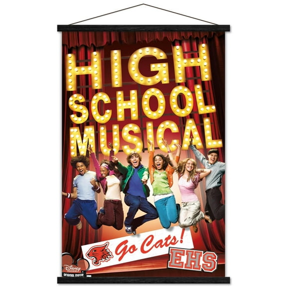 High School Musical - Go Cats! Wall Poster with Magnetic Frame, 22.375" x 34"