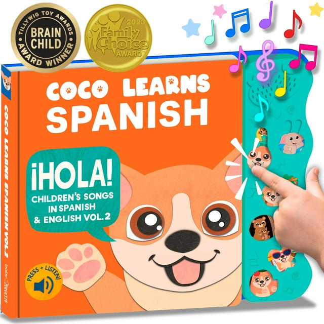 Spanish Baby Books Vol. 2, Bilingual Baby Books, Spanish Books for Kids 1-3, Cuentos Infantiles En Español, Learn Spanish Books for Kids & Children, Spanish Baby Books 0-6 Months, Libros para Bebes