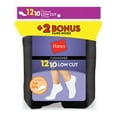 thumbnail image 2 of Hanes Women's Cushioned Low Cut Athletic Socks, 10+2 bonus pack, 2 of 4