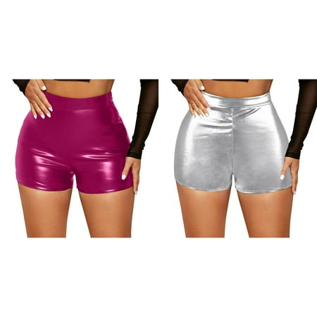 2-Pack Women s Casual Drawstring Comfortable Fashion Leather Tight Leisure Outdoor Shorts Pajamas for Women Short Skirt Lingerie for Women Womens Sleepwear Lingerie plus Size