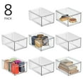 thumbnail image 2 of mDesign Countertop 2 Drawers Pantry Bin, Clear, 8 Count, 2 of 9