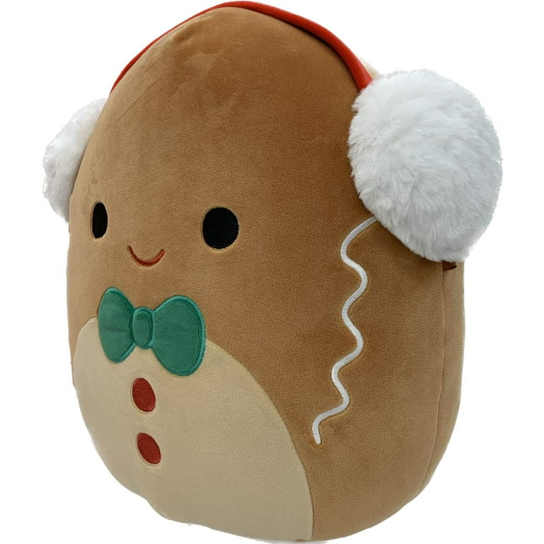 Squishmallows 12-inch Jordan the Brown Gingerbread Cookie with Earmuffs  Child's Ultra Soft Plush 