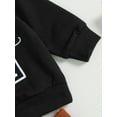 thumbnail image 6 of Bagilaanoe Toddler Baby Boy Long Pants Set Letter Print Long Sleeve Sweatshirt Pullover Tops + Sweatpants 6M 12M 18M 24M 3T Kids Casual Sweatsuits, 6 of 9