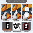 thumbnail image 3 of Yayeee Duplex Wall Plate 1-Gang 4.5"x2.7" Home Receptacle Light Switch Decorative Outlet Cover, Abstract Wavy, 3 of 7