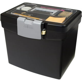 Premier Office File and Storage Box for Hanging Folders Standard and Legal Black