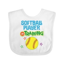 Inktastic Future Softball Player in Training Girls Baby Bib