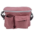 thumbnail image 1 of Bolsa Organizadora Para Cochecito, Resistente Al Agua, Se Adapta A La Mayoría De Las Barras Y Asas Del Cochecito, Correa Ajustable Para El Hombro, Organizador De Cochecito Con EOTVIA maca roja, 1 of 8