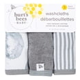 thumbnail image 3 of Burt's Bees Baby Washcloths, Absorbent Knit Terry, Super Soft 100% Organic Cotton, Light Hello Moon, 3 Pack, 3 of 5