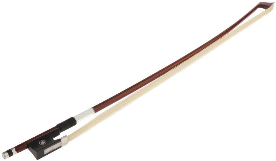 LoveinDIY 1pc Handmade Acoustic Violin Bow Student Beginner Brazil Wood Bow for 4/4 3/4 1/2 1/4 1/8 1/10 Universal for Violin Player 45cm 