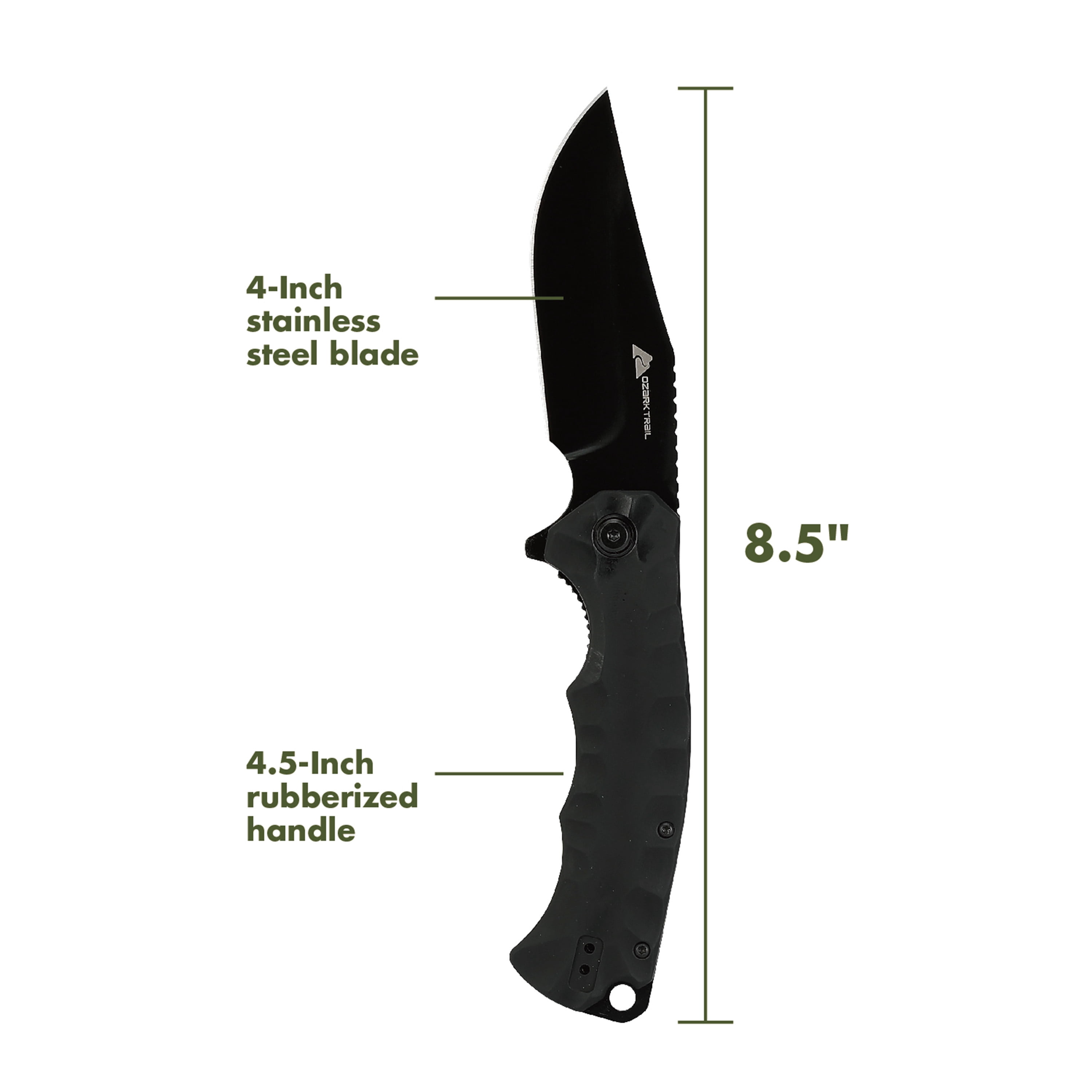 Ozark Trail Trailman 8.5 inch Folding Knife Black