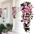 thumbnail image 2 of Fake Cherry Blossom Hanging Garland, Artificial Flower Vine for Bedroom Living Room, Silk Floral Wall Decor for Spring Wedding teen Shower Party, A Bunch of Artificial Flowers, 2 of 9