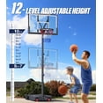 thumbnail image 2 of SinCiDo Adjustable Portable Basketball Hoop, 7.5-10FT Height-Adjustable Basketball Goal with 45" Shatterproof Backboard, Wheels for Indoor/Outdoor Use (Yard, Driveway, Court), 2 of 8