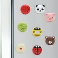 thumbnail image 4 of Pebbuoy 3D Resin Refrigerator Magnet Cartoon Pig Panda Bear Watermelon Shaped Scratch-Resistant Fridge Magnet Sticker for Kitchen Decor, 4 of 7