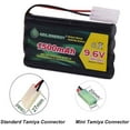 thumbnail image 6 of BAOBIAN 9.6V 1500mAH NiMH Rechargeable Battery for RC Car Truck with Standard Tamiya Connector, 6 of 6