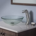 thumbnail image 3 of Novatto NSFC-8048057BN Bonificare Round Clear Glass Vessel Bathroom Sink Combo, 3 of 8