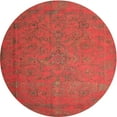 thumbnail image 1 of Ahgly Company Machine Washable Indoor Round Contemporary Ferrari Red Area Rugs, 8' Round, 1 of 7